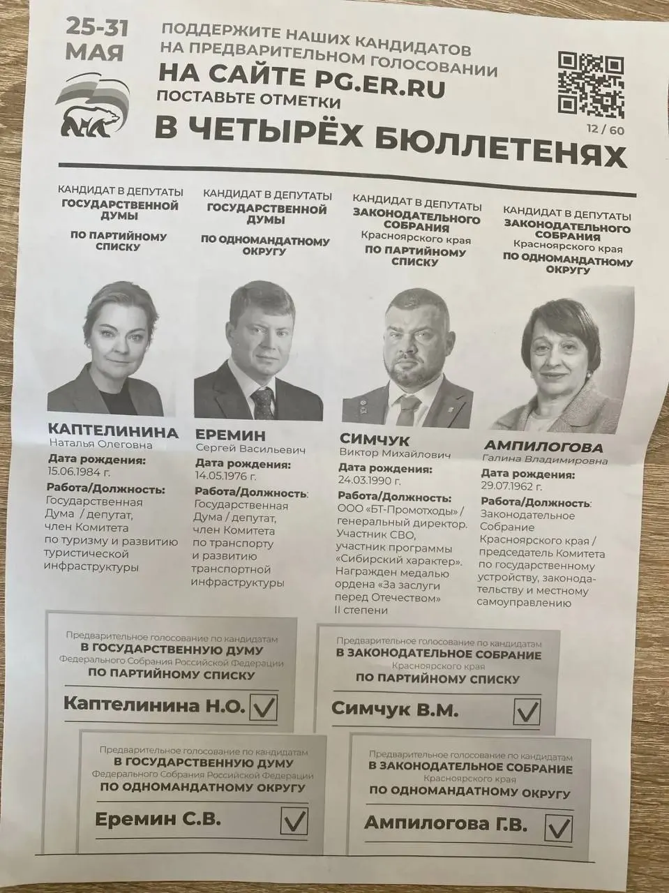 В администрации Назаровского округа массово рассылают предприятиям требования регистрироваться и голосовать на праймериз «Единой России». В рассылках указывают конкретных кандидатов — среди них руководитель «БТ‑Промотходы», которого связывают с ЧВК «Вагнер». Аналогичные случаи фиксируют в других регионах.