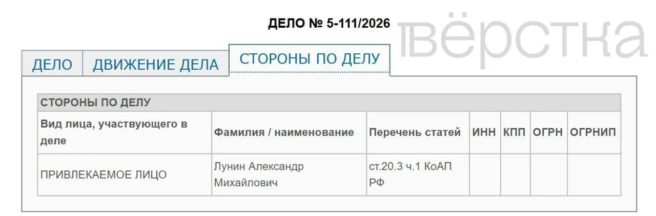 Дело рассмотрели в суде 27 июня: заседание прошло быстро, подробности не разглашают. Ранее Лунин призывал президента дать ему эфир и заявлял об угрозе со стороны армии.