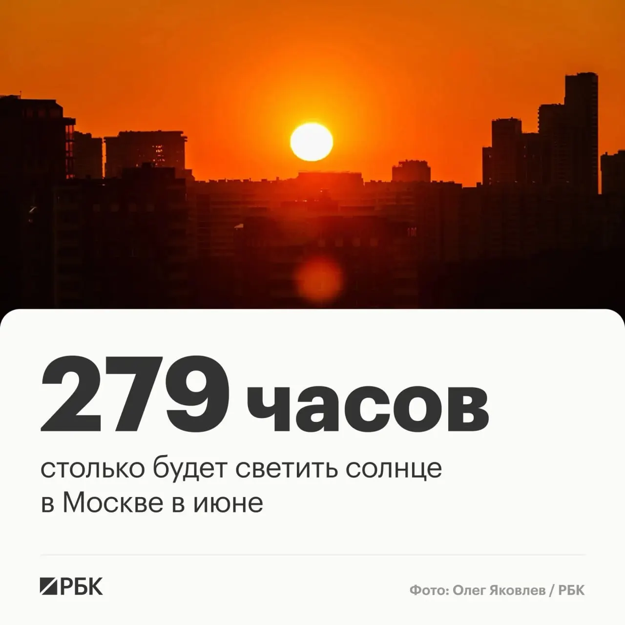 Норма солнечного сияния в Москве на июнь — 279 часов; метеорологи считают, что этот показатель, скорее всего, будет достигнут. Весной столица недобрала всего несколько часов по сравнению с сезонной нормой.