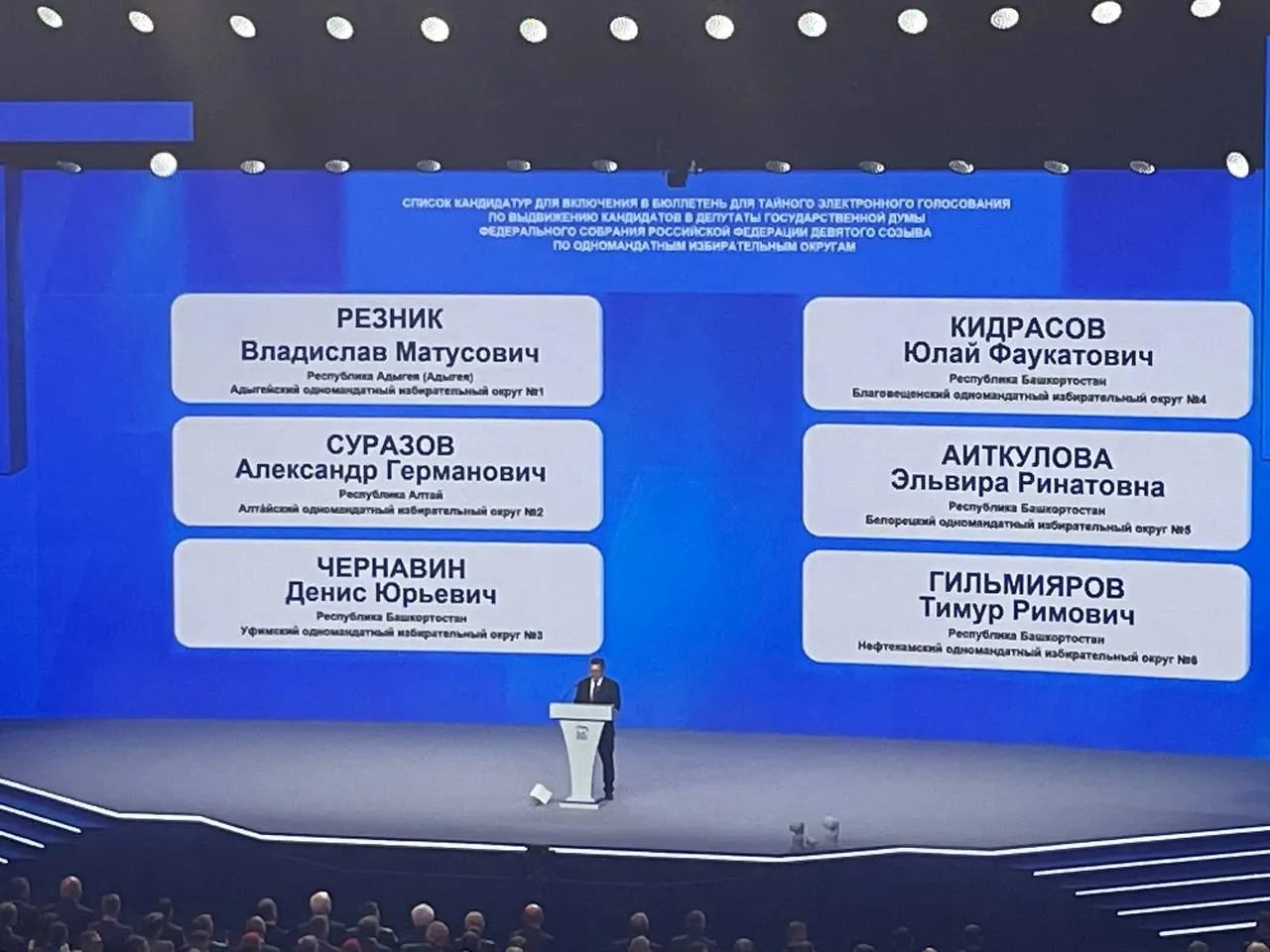 В Москве проходит первый этап съезда партии «Единая Россия»: в мероприятии участвует делегация от Республики Алтай во главе с секретарём регионального отделения.