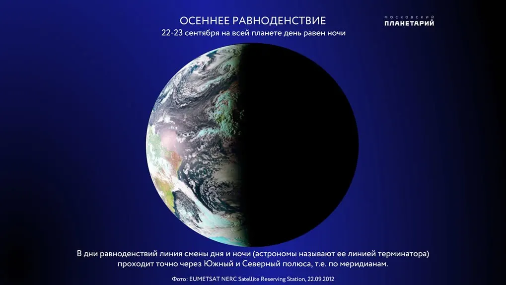 Сегодня наступило осеннее равноденствие: дневная длительность чуть длиннее 12 часов, затем день начнет сокращаться.