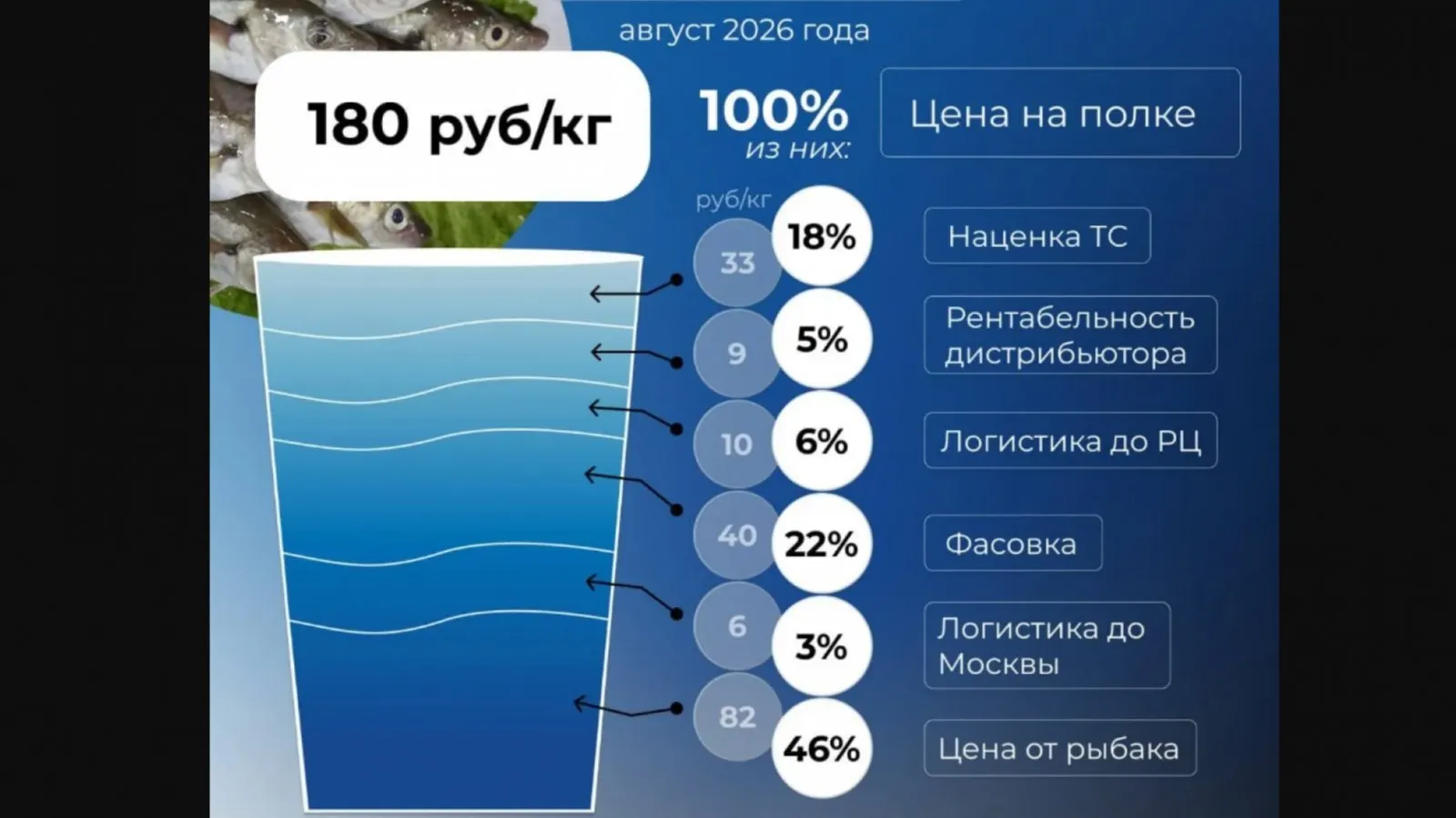 Разбор структуры ценообразования на путассу: кто зарабатывает на каждом этапе от улова до полки.